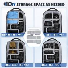 NEWHEY Camera Backpack Camera Bag For Photographers DSLR SLR Mirrorless Camera Cases With Waterproof Rain Cover & Laptop Compartment Fits 14 Inch Laptop,Anti Theft Travel Photography Backpack - Multicolor - View 5