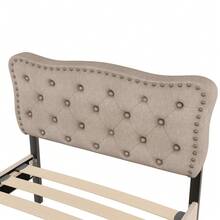 Bed Frames - beige marrone + MDF - Visualizzare 5