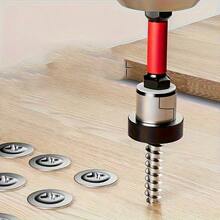强力磁性定位钻头 | 防滑防撞设计，黑金十字螺丝刀头，适用于天花板/木工，防水地板安装工具，是木质/硬质地板、办公室使用、万圣节和圣诞节礼物的理想之选，圆形螺丝刀工具
