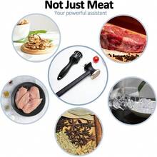 XIACIBDUS Fleischklopfer, 2 Stück Fleischklopfernadeln Werkzeug und Fleischhammer, Robuster Griff Fleischklopferhammer für Rindfleisch, Huhn, Fisch, Hühnerbrust, Steak, Schweinefleisch, Küche