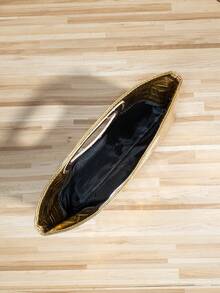 新款欧美风鳄鱼纹手提包，时尚便携收纳包，金色鳄鱼纹晚宴手提包，派对必备，百搭单品，婚礼手提包，完美适合女性、女孩、学生，旅行、度假、海滩、节日、派对、送礼佳品 - 金色 - 查看 5