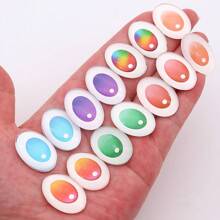 10pcs (5pairs) 18x25mm Oval Glass Crystal Eyes Flat Bottom Stuffed Eyeball Doll Accessory DIY Crafts Gift Animal Eyes Doll Making