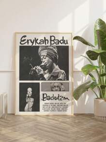 1 件无框，Erykah Badu - Baduizm 海报复古 90 年代新灵魂乐墙壁艺术，家居和办公室装饰，客厅、卧室和家庭办公室装饰，艺术壁画，完美的礼物