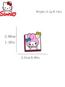 Sanrio 5 peças, novo trio de broches de liga metálica com distintivos de desenho animado da Hello Kitty, acessórios decorativos, mochila com broche de esmalte fofo para escola
