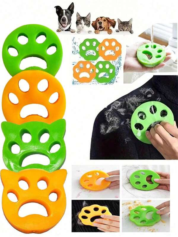 2 Peças Removedor de Pelos de Animais de Estimação Reutilizável Espesso, Escova de Pelos de Roupas, Ferramenta de Remoção de Pelos de Gato e Cachorro, Limpador de Migalhas de Alimentos, Limpador de Fiapos de Papel, Acessórios de Limpeza, Essenciais de Volta às Aulas, Halloween, Ação de Graças, Natal