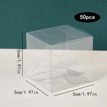 50/100/150/200件透明塑料礼品盒，马卡龙纸杯蛋糕糖果香皂独立包装盒，适用于婚礼派对情人节新年 - 透明 - 查看 7