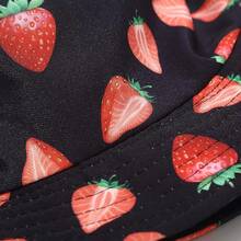 Reversible Bucket Hat For Women, Cute Beach Fisherman Style - Strawberry - View 6