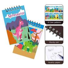 8pcs/Set New Dinosaur Party Spiral Notebook A7 Size Coiled Memo Book, Cartoon Children Stationery, Birthday Gift, Back To School Essential
