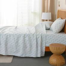 Black Sheets, Deep Pocket, 1800 Thread Count, Soft Breathable, Cute Printed Boho Farmhouse Bed Sheets, Up To 18 Inch - Blue - View 6