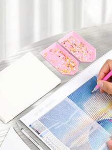 DIY钻石画离型纸双面不粘防尘贴纸透明覆盖纸适用于DIY钻石马赛克刺绣配件工具10/20/30/50/100件 - 彩色 - 查看 3