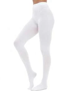 1件装女士纯色连裤袜，采用涤纶混纺面料，添加可可纤维和超弹力纤维，针织面料，弹力透气，适合派对装扮，建议手洗（请根据您的身材选择尺码，以获得最佳穿着效果！） - 彩色 - 查看 25