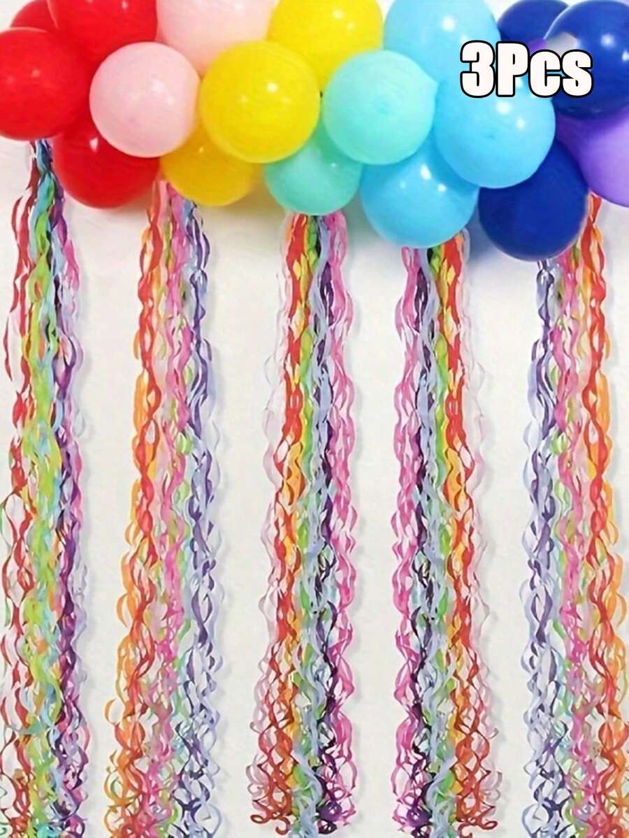 3 件彩虹漩涡流苏花环，彩虹漩涡流苏悬挂花环，非常适合教室、天花板和派对装饰，气球蜂窝灯笼，适合生日等，适合生日、婚礼、周年纪念、新娘送礼会、派对装饰