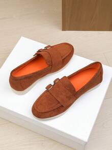 女式平底乐福鞋，低帮，酒红色，安哥拉红色，亮红色，蓝色，海军蓝，2025 年秋冬新款休闲软底一脚蹬牛津鞋，工作鞋，加大码 41-43