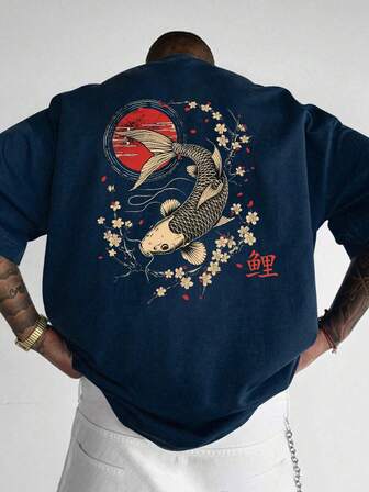 Men's Fashionable Printed Loose Fit Short Sleeve T-Shirt | Exquisite Design | Essential For Summer | Effortlessly Stylish