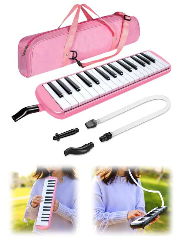 Melódica escolar de 32 teclas con estuche,adecuado para recitales escolares, actuaciones culturales, reuniones, fiestas, regalos navideños