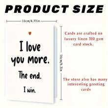 1 Pc Love Greeting Card, Send The Most Sincere Words To Your Lover