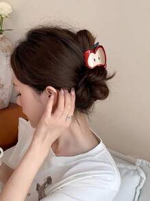 1pc Women's Cute Apple Acrylic Hair Claw Clip, Elegant Hair Claw Clip Hair Accessory Fashion Hair Accessories Elegant Hair Clip