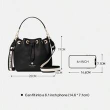 Kate Spade Mini borsa a secchiello in pelle adatta per le donne, a tracolla o a spalla, borse da donna