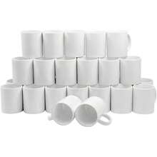 Sublimation Mugs, Cups 11oz Sublimation Ceramic Blank Coffee Mugs,White Cups, Sulimation Blanks, Blank White Mugs-36 Pack Bulk Bundle (36pc White Mug Single Box) - 白色 - 查看 6