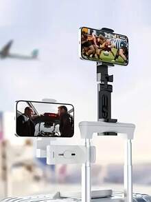 Airplane Phone Holder - 360° Rotating Durable ABS Travel Holder, Car And Desktop Holder For Hands-Free Viewing, Ideal Christmas Gift For Flight Lovers And Travel Accessories, Travel Lazy Phone Holder Desktop Rotating Live Broadcasting Drama Phone Multi-Function Support Stand, Airplane Travel Accessories, In-Flight Entertainment, Sturdy Design - Multicolor - View 2