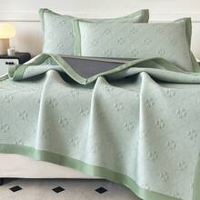 Cooling Mattress Pads - Blue - Bed Skirt - View 3