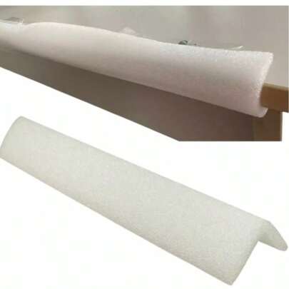 Protetor de Quinas Perfil L 55x55x10mm Espuma para Embalagem Móveis e Proteção de Bordas Sensíveis