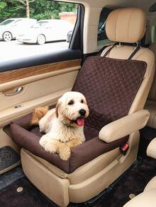 1 Pc Solid Color Plaid Pet Car Seat Cover, Waterproof Mat For Cats & Dogs - Multicolor - View 4
