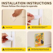 新款黄麻画猫抓板，星空猫画猫抓板，耐用猫玩具 - 彩色 - 查看 6