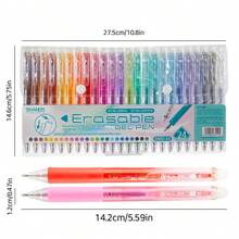 1 Sets Of Color Retractable Quick Drying Neutral Pens With Large Capacity 12/24/36 Pieces Of Erasable Gel Pen, Paint Marker Pen, Quick Drying And Continuous Ink Neutral Pen, Suitable For Back To School Season, Art Supplies