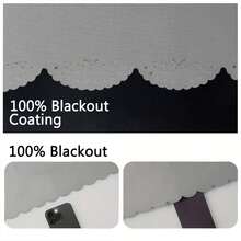 1pc 100% Blackout Window Curtain Suitable For Bedroom, Self-Adhesive Temporary Window Curtain, Easy To Install, Suitable For Kitchen Window, Window Curtain - Dark Grey - View 4