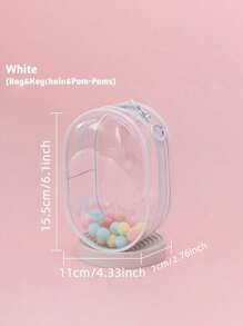 1 pieza Bolsa de almacenamiento de muñeca de peluche - Funda protectora contra el polvo de PVC transparente de 15 cm, adecuada para accesorios de fiesta sentada de segunda generación, expositor de muñeca de caja ciega, almacenamiento de muñeca Kpop, portador de muñeca anime, excelente para viajes al aire libre (muñeca no incluida), mochila de color de peluche aleatorio para la escuela