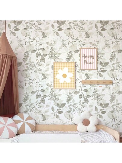 Roll Elegante Water Plant Leaves Wallpaper Peel Stick, Removable Wand Stickers, Beautiful Verlichting Background Murals Room Living Hallway ation Home Art Self Adhesive view 3