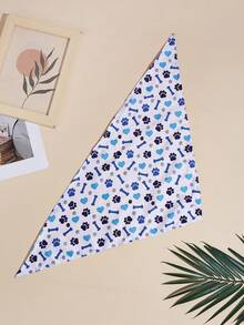 1件可爱宠物三角围兜/口水巾，适合猫狗居家使用 - 藍色 - 查看 5