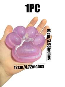 1pc Rainbow Color Squishy Soft Cute Cat Paw Squeeze Toy, Portable Stress Relief Fidget Toy, Ideal For Office Desk, Outings, Holiday Gifts, Party Favors, Classroom Rewards - Multicolor - View 10