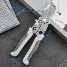 Spelacavo elettrico multifunzionale, taglierino in acciaio inossidabile per fili, pinze da elettricista di grado industriale per cablaggio, taglio, spellatura, crimpatura, presa, torsione, estrazione chiodi, struttura in metallo, macchina manuale per pelatura uso domestico ed industriale - Spelacavo e taglierino multifunzionale di grado industriale, chiave a pinza con struttura in metallo e impugnatura antiscivolo