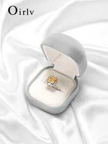 Oirlv 1 pièce Boîte à bagues de mariage de luxe légère, créative et haut de gamme. Boîte de présentation pour bracelets, colliers, pendentifs, boucles d'oreilles et bijoux. Étui cadeau pour femmes.