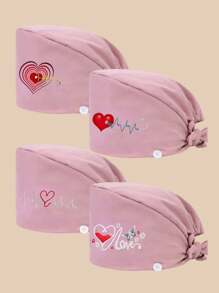 Paquete de 4 gorras de trabajo/enfermera para mujeres con estampado gráfico de poliéster y algodón, antibacteriano y antipolvo, adecuado para hospital, enfermería, belleza, limpieza y trabajadores de saneamiento