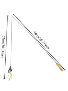 4 estilos de varitas de juguete para gatos con mango de madera ajustable, productos interactivos para mascotas, resistentes a rasguños y mordeduras