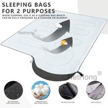 NetHong Single Sleeping Bag Waterproof Outdoor Camping Hiking Envelope Zip Bags 3 Season - Black - View 10