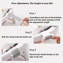 1 件可爱卡通图案儿童浴盆座垫、小熊漂浮浴垫、婴儿浴盆垫、哺乳可折叠支撑垫垫枕，配有可调节肩带、防滑垫、配有支撑网，适用于标准婴儿浴盆，是送给男孩和女孩的圣诞节和万圣节礼物的理想礼物。 - 查看 9