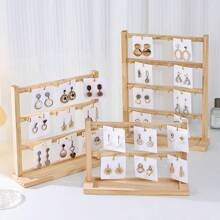 1 Stück Schmuckorganizer Ständer aus Holz mit mehreren Haken, 1 Stück eleganter Schlüsselhalter & Schmuckständer aus Holz mit Haken - multifunktionale Aufbewahrung & Organisation für den Schreibtisch, geeignet für Ohrringe, Ketten, Armbänder, Schlüssel - massiver Holzständer