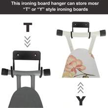 1pc Iron Ironing Hanging Hook Rack, Black Color, Suitable For Home Hanging Storage