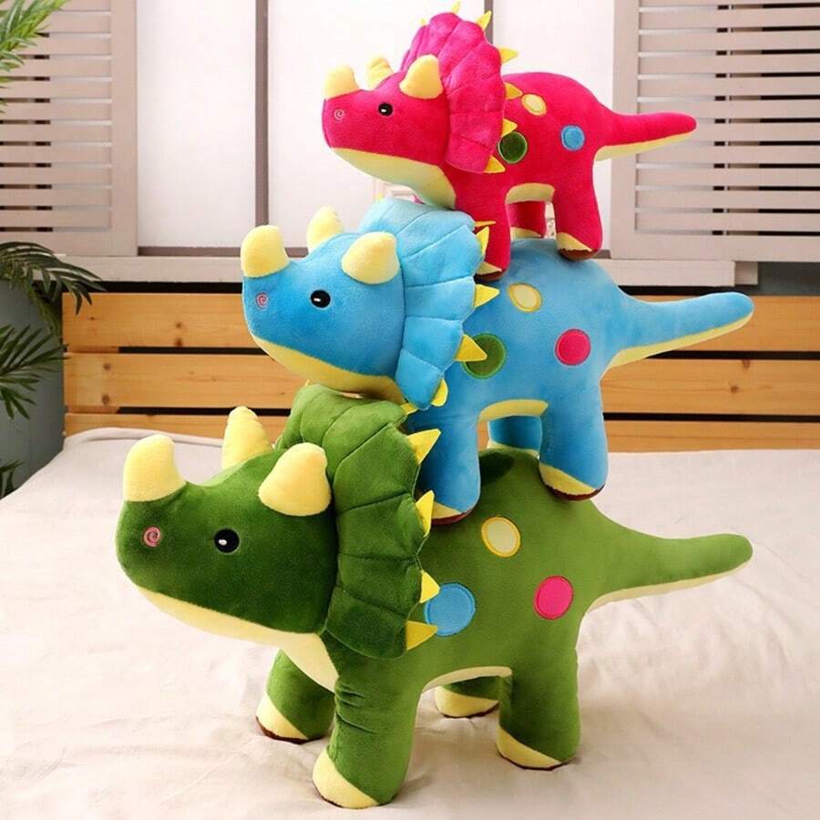 1pc 2025 New Arrival Hot Selling Large Plush Dinosaur Doll Tyrannosaurus, Triceratops, Brachiosaurus Stuffed Animal Pillow Doll, Gift For Children Boys Girls, Birthday, Easter, Festival