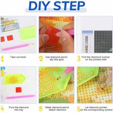 Kit de peinture diamant 5D avec ciel étoilé serti de diamants, kit de peinture diamant sans cadre pour la décoration murale de la maison