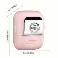 Marklife Marklife P50 Pink Thermal Label Maker, Mini Thermal Sticker Barcode Label Printer Without Ink, Suitable For Business, Home, And Office Use, Compatible With Android And Apple Systems, With 1 Roll Of 1.57*1.18inch White Label Paper