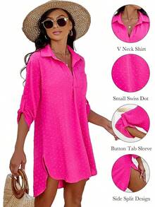 Women's Swimsuit Cover - Ups White Chiffon Bikini Swimwear Beach Dress Outfits Summer 6HQS - 小紅點 - 查看 2
