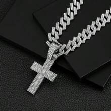 Cross Alloy Pendant Necklace,Daily Outfit, Street Party Exquisite Craftsmanship, Bold Boutique, Men's Accessories, Atmospheric Jewelry, Holiday Gifts.