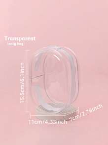 1 pieza Bolsa de almacenamiento de muñeca de peluche - Funda protectora contra el polvo de PVC transparente de 15 cm, adecuada para accesorios de fiesta sentada de segunda generación, expositor de muñeca de caja ciega, almacenamiento de muñeca Kpop, portador de muñeca anime, excelente para viajes al aire libre (muñeca no incluida), mochila de color de peluche aleatorio para la escuela