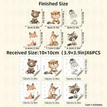 Hình dán tường động vật rừng dễ thương vẽ màu nước - Decal tự dính bằng PVC có thể tháo rời - Thích hợp trang trí phòng bé trai / phòng trẻ em / phòng trẻ sơ sinh / phòng học và dán công tắc điện. - Nhiều màu - Xem 8