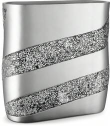 Silver Mosaic Bathroom Trash Can - Decorative Waste Basket For Bathroom - Durable Slim Small Garbage Can For Bathroom, Powder Room, Bedroom, Living Room Or Office - Space Friendly - Multicolor - View 10